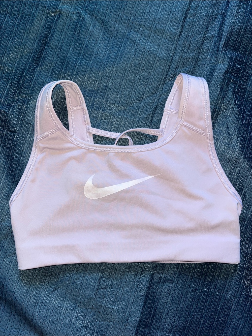Nike Pink Sports Bra with White Swoosh